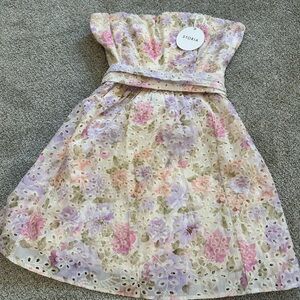 Storia Floral Eyelet Dress - Pink and Lavender